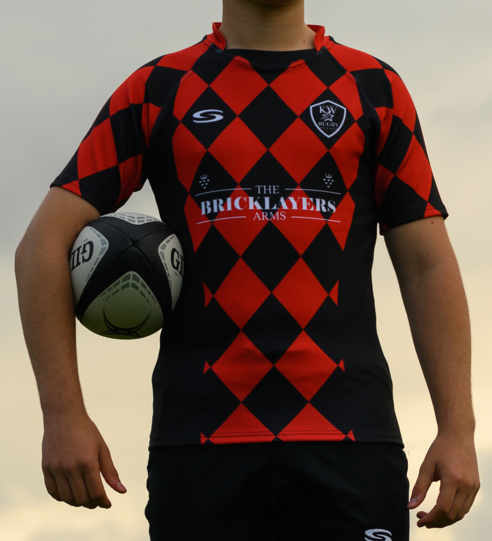 Tease Image for link to Rugby 3D Kit Designer  Image of male in red/black rugby top